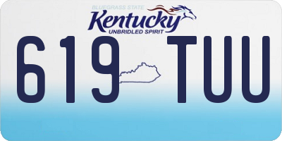 KY license plate 619TUU