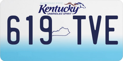 KY license plate 619TVE