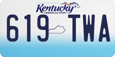 KY license plate 619TWA