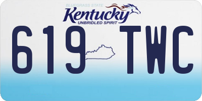 KY license plate 619TWC