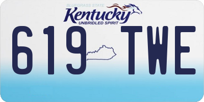 KY license plate 619TWE