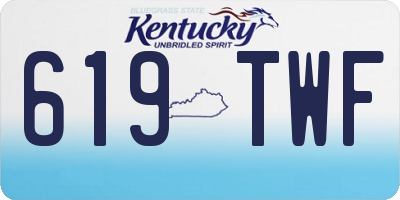 KY license plate 619TWF