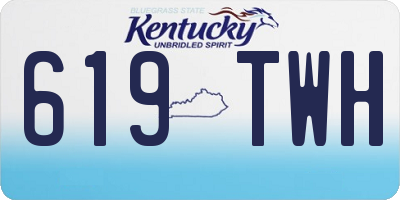 KY license plate 619TWH