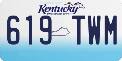 KY license plate 619TWM