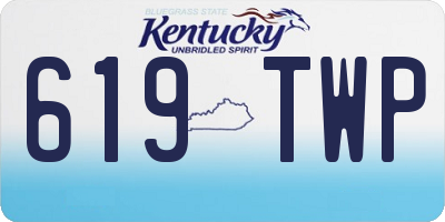 KY license plate 619TWP