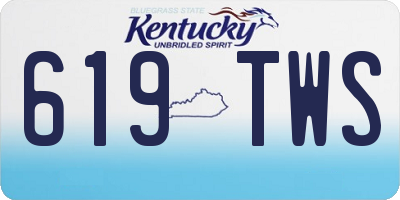 KY license plate 619TWS