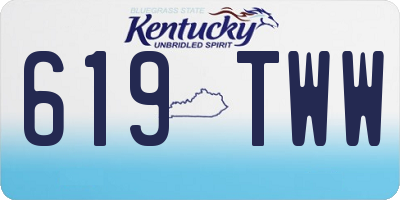 KY license plate 619TWW