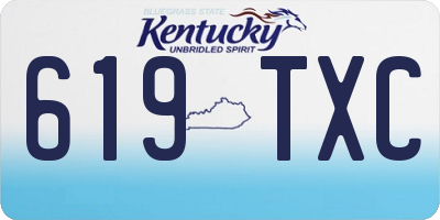 KY license plate 619TXC