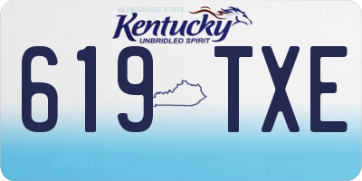 KY license plate 619TXE