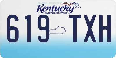 KY license plate 619TXH