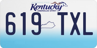 KY license plate 619TXL