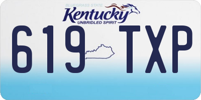 KY license plate 619TXP