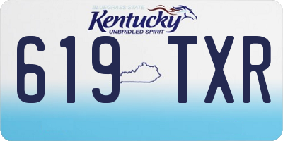 KY license plate 619TXR