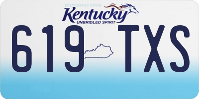 KY license plate 619TXS