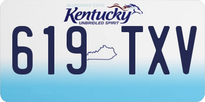 KY license plate 619TXV