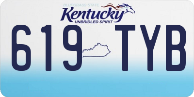 KY license plate 619TYB