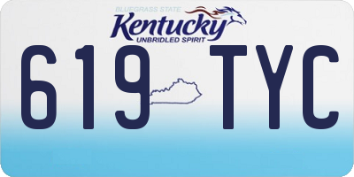 KY license plate 619TYC