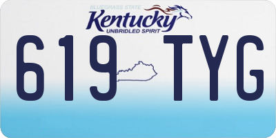 KY license plate 619TYG