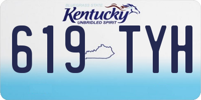 KY license plate 619TYH