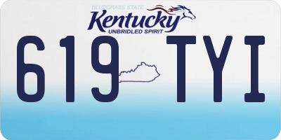 KY license plate 619TYI