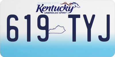 KY license plate 619TYJ