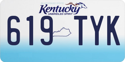 KY license plate 619TYK