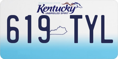 KY license plate 619TYL