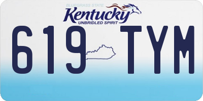 KY license plate 619TYM