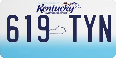 KY license plate 619TYN