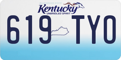 KY license plate 619TYO