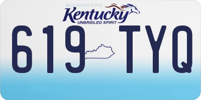 KY license plate 619TYQ