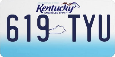 KY license plate 619TYU