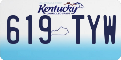 KY license plate 619TYW
