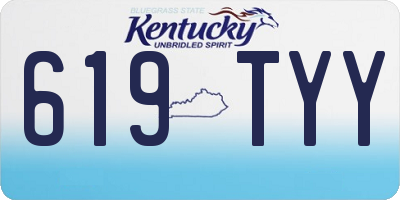 KY license plate 619TYY