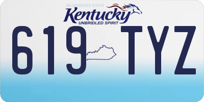 KY license plate 619TYZ
