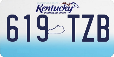 KY license plate 619TZB