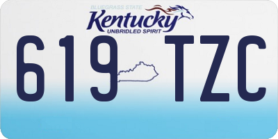 KY license plate 619TZC