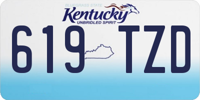 KY license plate 619TZD