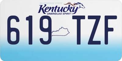KY license plate 619TZF