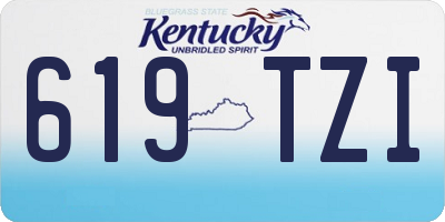 KY license plate 619TZI