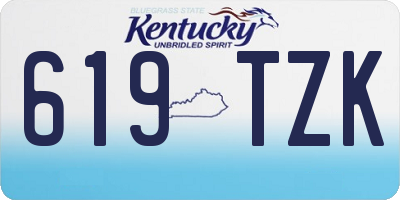 KY license plate 619TZK