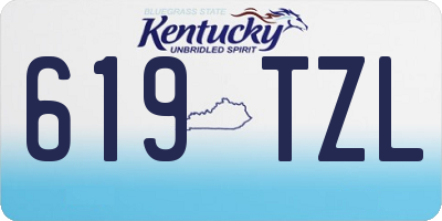 KY license plate 619TZL
