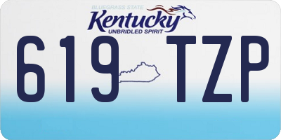 KY license plate 619TZP
