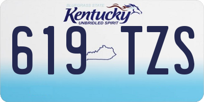KY license plate 619TZS