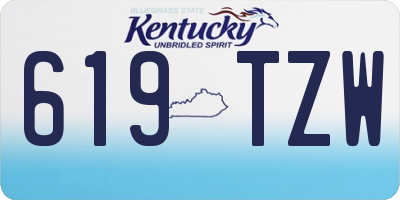 KY license plate 619TZW