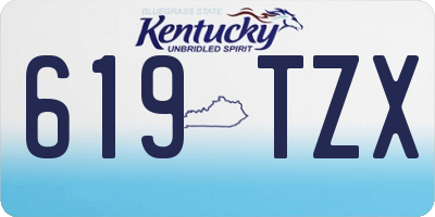 KY license plate 619TZX