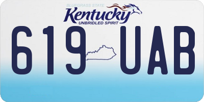 KY license plate 619UAB