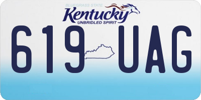 KY license plate 619UAG