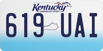 KY license plate 619UAI