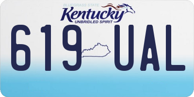 KY license plate 619UAL